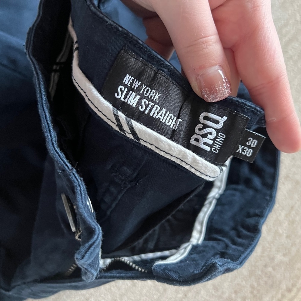 RSQ - mens chino navy jeans - Picture 3 of 6